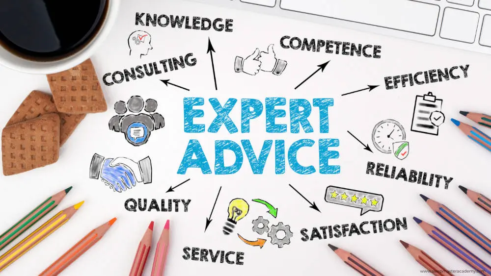 Sleepmaster Expertenmodul - Scribble Board mit dem Text "Expert Advice" in der Mitte